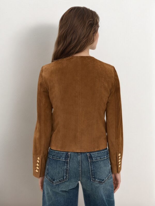New Style Fleece-Lined Leather Jacket Short Coat Autumn Fleece