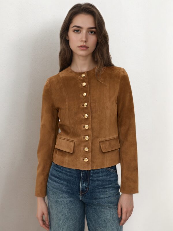 New Style Fleece-Lined Leather Jacket Short Coat Autumn Fleece