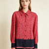 Women's 100% Silk Patchwork Relaxed Shirt