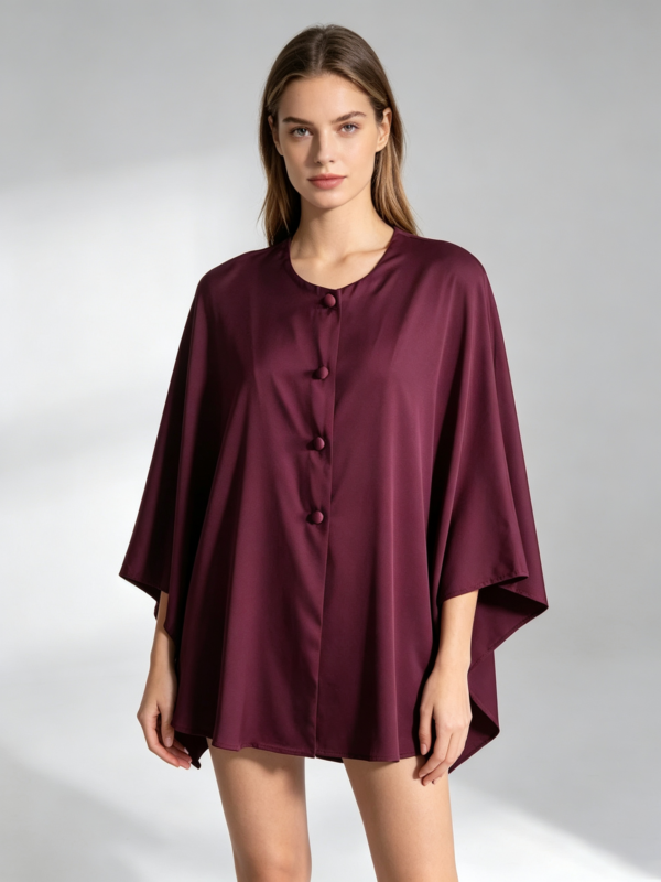 26090004_2-4 Loose Sleeveless Cape-Style Top