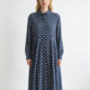 26090006_1 Long-Sleeve Printed Dress (Navy Print)