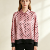 Women's 100% Silk Patchwork Relaxed Shirt (Floral)