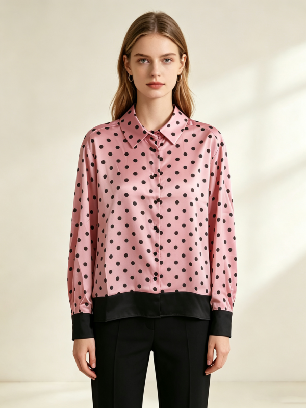 Women's 100% Silk Patchwork Relaxed Shirt (Floral)