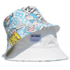 White Doraemon Print Reversible Bucket Hat 26090012_24