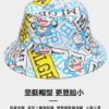 White Doraemon Print Reversible Bucket Hat 26090012_27
