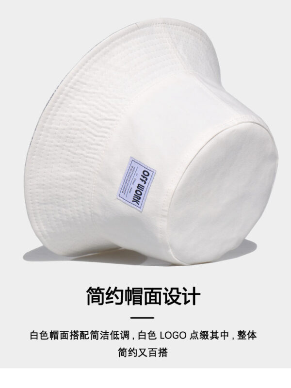 White Doraemon Print Reversible Bucket Hat 26090012_29