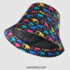 26090016_16 Colorful Monkey Wide-Brim Bucket Hat 26090016_16