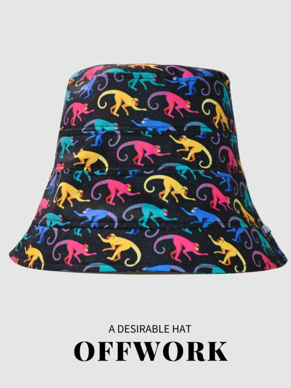 26090016_17 Colorful Monkey Wide-Brim Bucket Hat 26090016_17