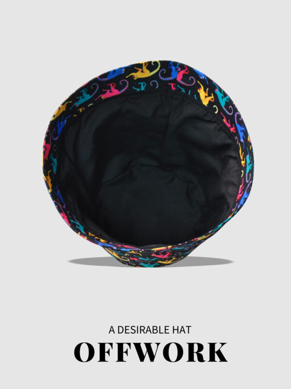 26090016_20 Colorful Monkey Wide-Brim Bucket Hat 26090016_20