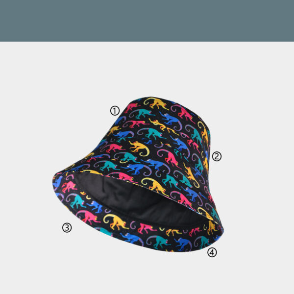 26090016_26 Colorful Monkey Wide-Brim Bucket Hat 26090016_26