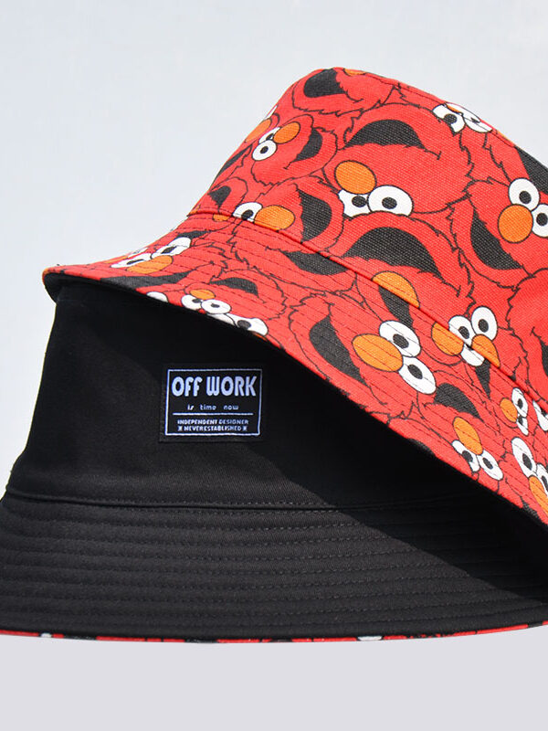 Black Elmo Reversible Bucket Hat