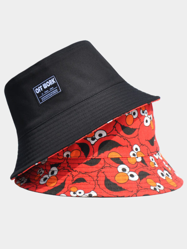 26090018_13 Black Elmo Reversible Bucket Hat 26090018_13