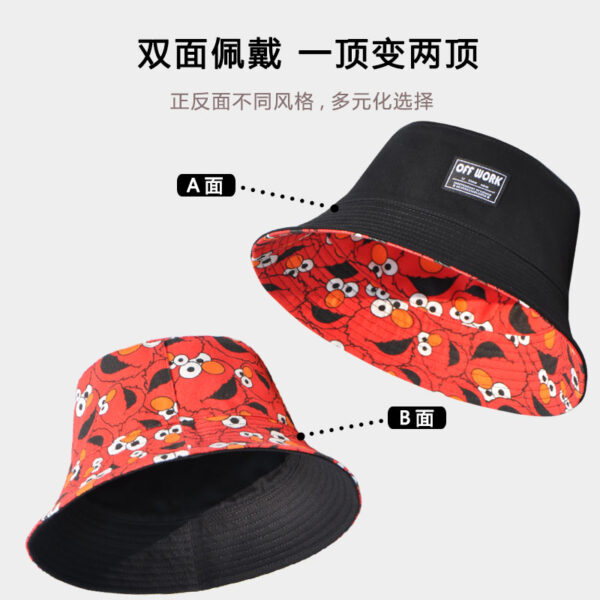 26090018_18 Black Elmo Reversible Bucket Hat 26090018_18
