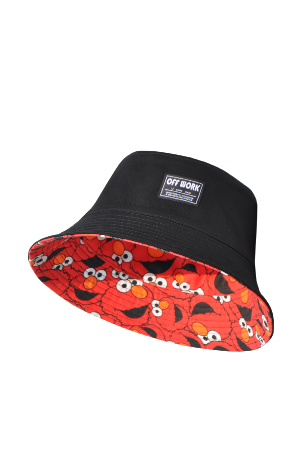 26090018_3 Black Elmo Reversible Bucket Hat 26090018_3