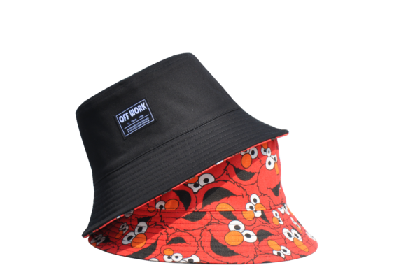 26090018_5 Black Elmo Reversible Bucket Hat 26090018_5