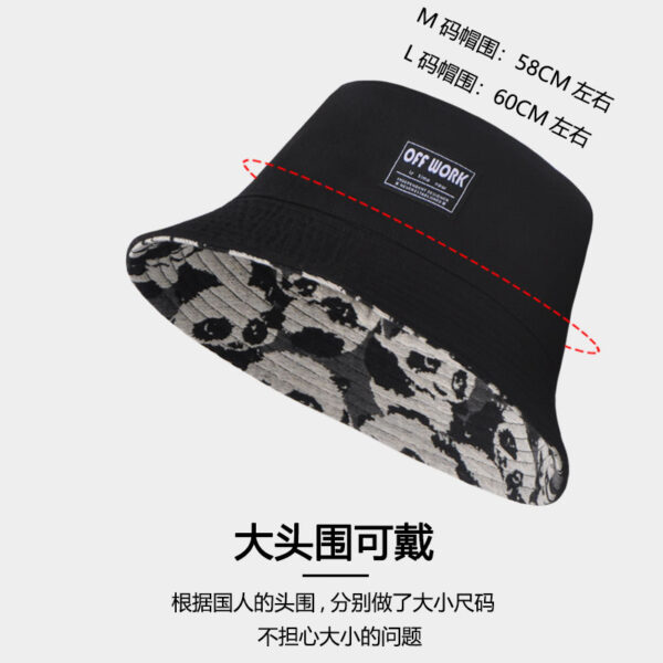 26090019_10 Black Linen-Blend Panda Reversible Bucket Hat 26090019_10