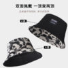 26090019_11 Black Linen-Blend Panda Reversible Bucket Hat 26090019_11