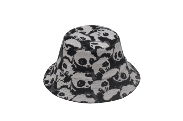 26090019_4 Black Linen-Blend Panda Reversible Bucket Hat 26090019_4