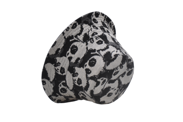 26090019_5 Black Linen-Blend Panda Reversible Bucket Hat 26090019_5