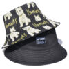 Black Puppy Reversible Bucket Hat