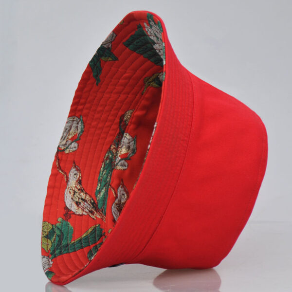 26090023_12 Red Bird Print Reversible Bucket Hat 26090023_12