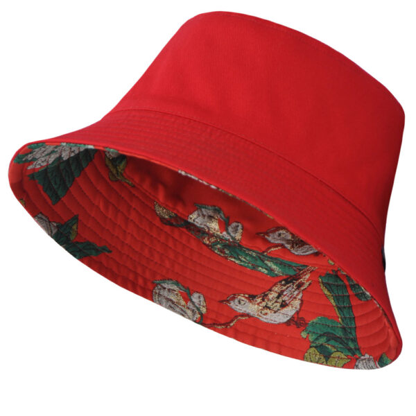 26090023_15 Red Bird Print Reversible Bucket Hat 26090023_15