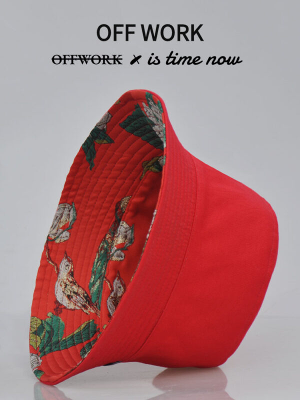 26090023_16 Red Bird Print Reversible Bucket Hat 26090023_16