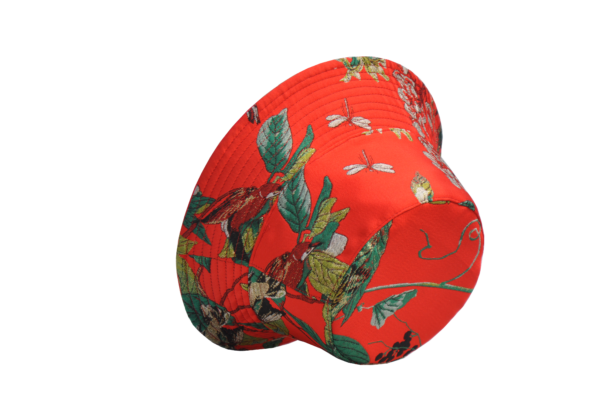 26090023_9 Red Bird Print Reversible Bucket Hat 26090023_9