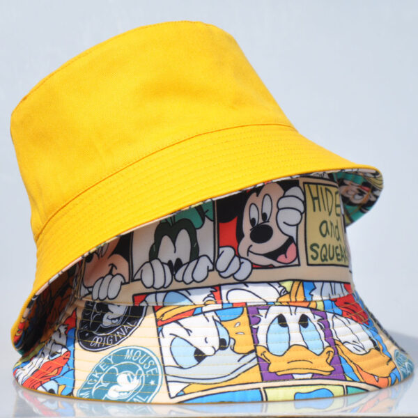 26090024_1 Yellow Cartoon Reversible Bucket Hat