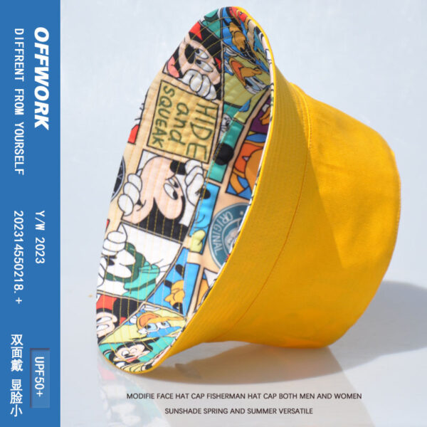 26090024_2 Yellow Cartoon Reversible Bucket Hat 26090024_2
