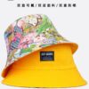 26090025_17 Yellow Forest Bird Reversible Bucket Hat 26090025_17