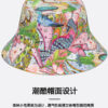 26090025_20 Yellow Forest Bird Reversible Bucket Hat 26090025_20