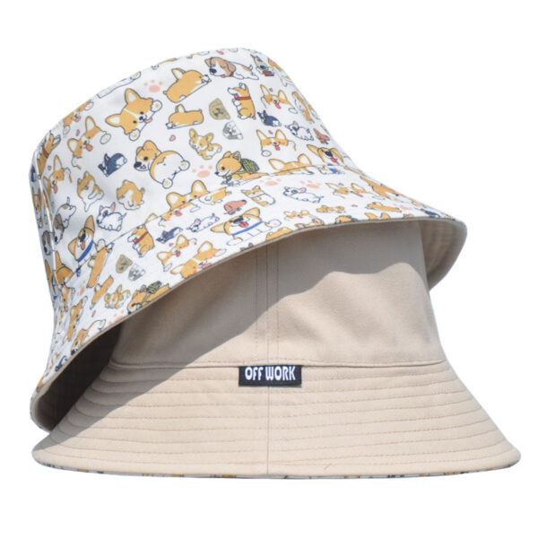 Khaki Corgi Bucket Hat