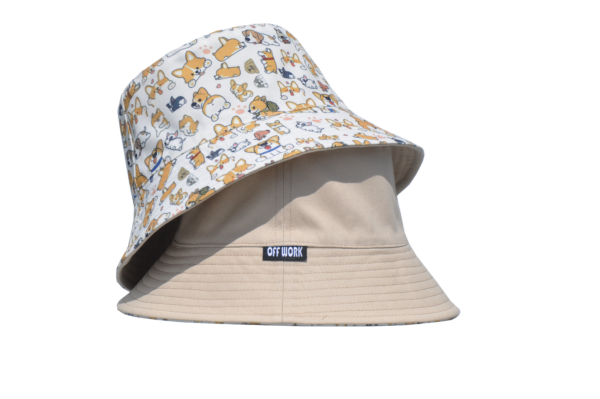 Khaki Corgi Bucket Hat 26090026_13