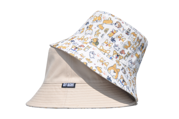 Khaki Corgi Bucket Hat 26090026_14