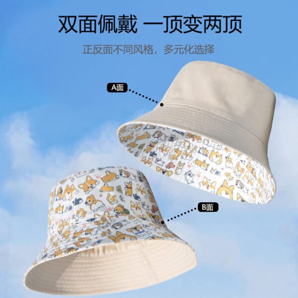 Khaki Corgi Bucket Hat 26090026_17