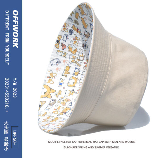 Khaki Corgi Bucket Hat 26090026_2