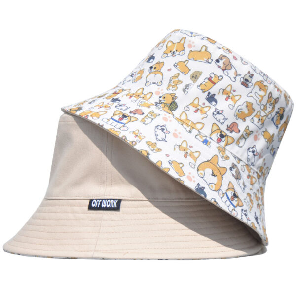 Khaki Corgi Bucket Hat 26090026_22