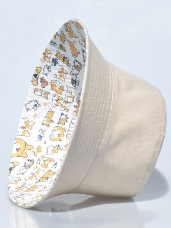 Khaki Corgi Bucket Hat 26090026_25