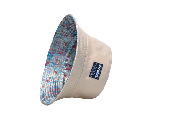 26090027_2 Khaki Butterfly Jacquard Reversible Bucket Hat 26090027_2