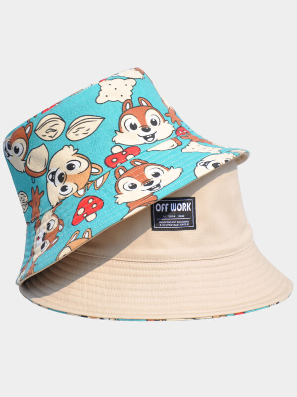 Khaki Squirrel Reversible Bucket Hat 26090028_12