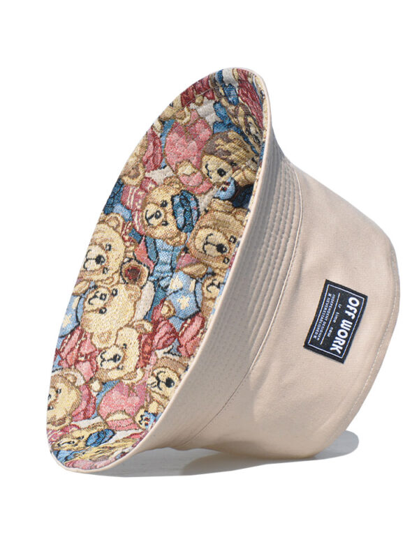 26090029_12 Khaki Little Bear Reversible Bucket Hat 26090029_12
