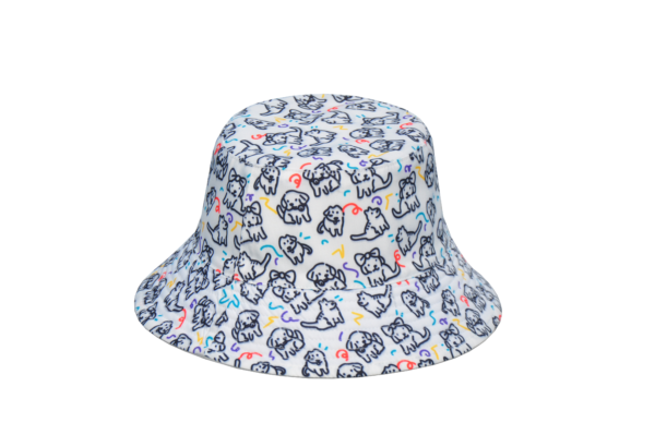 26090032_10 Puppy All-Over Print Reversible Bucket Hat 26090032_10