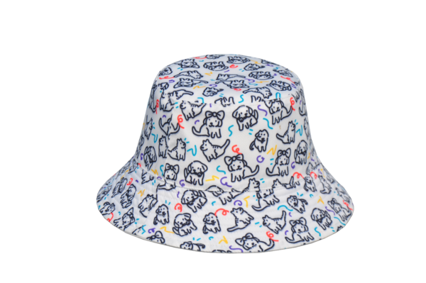 26090032_12 Puppy All-Over Print Reversible Bucket Hat 26090032_12