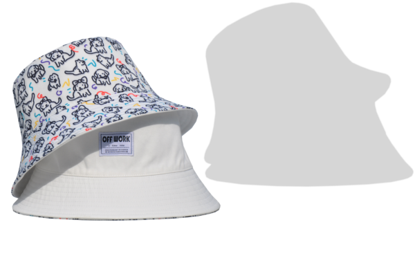 26090032_14 Puppy All-Over Print Reversible Bucket Hat 26090032_14