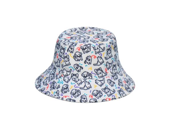 26090032_9 Puppy All-Over Print Reversible Bucket Hat 26090032_9