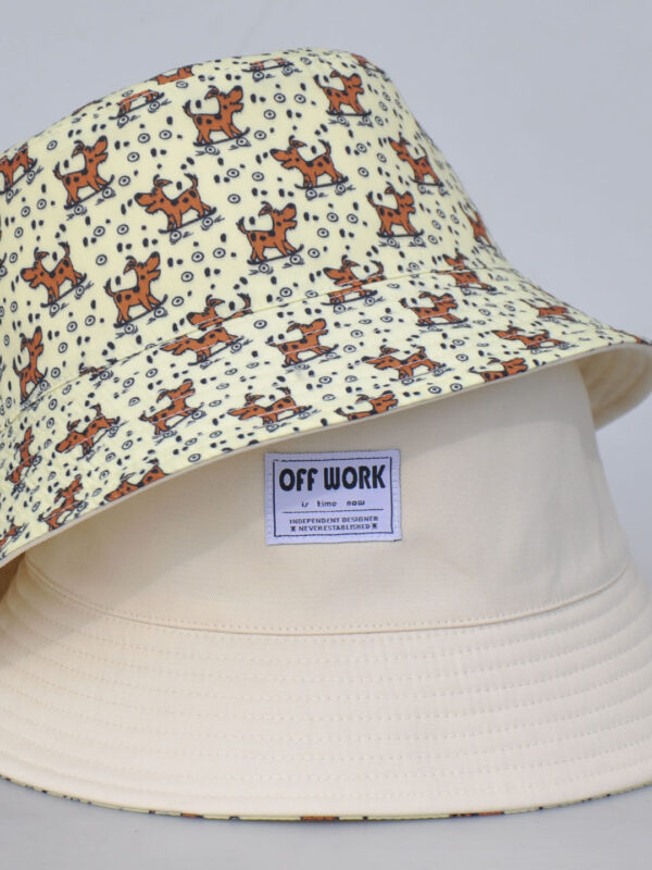 Skateboarding Puppy Reversible Bucket Hat