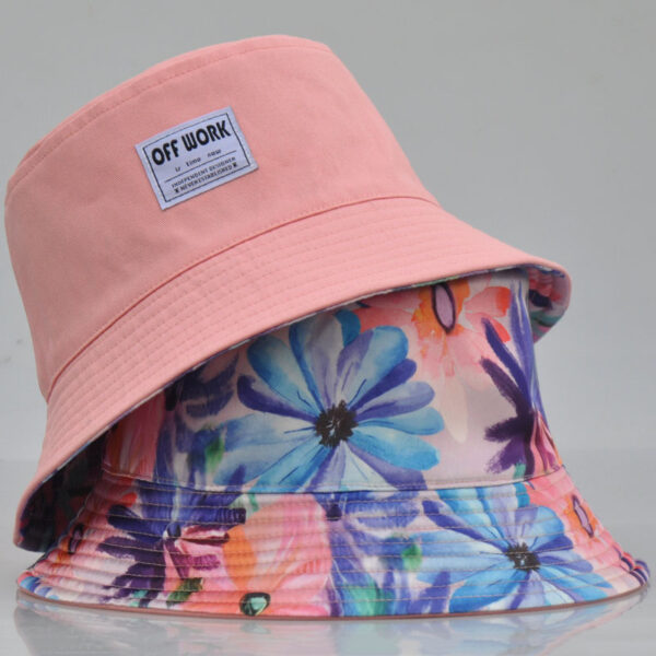 26090038_1 Pink and Blue-Flower Reversible Bucket Hat
