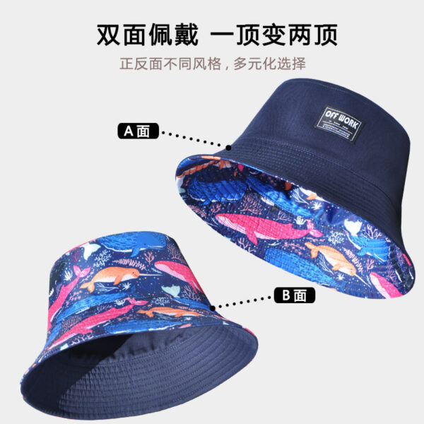 26090051_1 Colorful Whale Reversible Bucket Hat