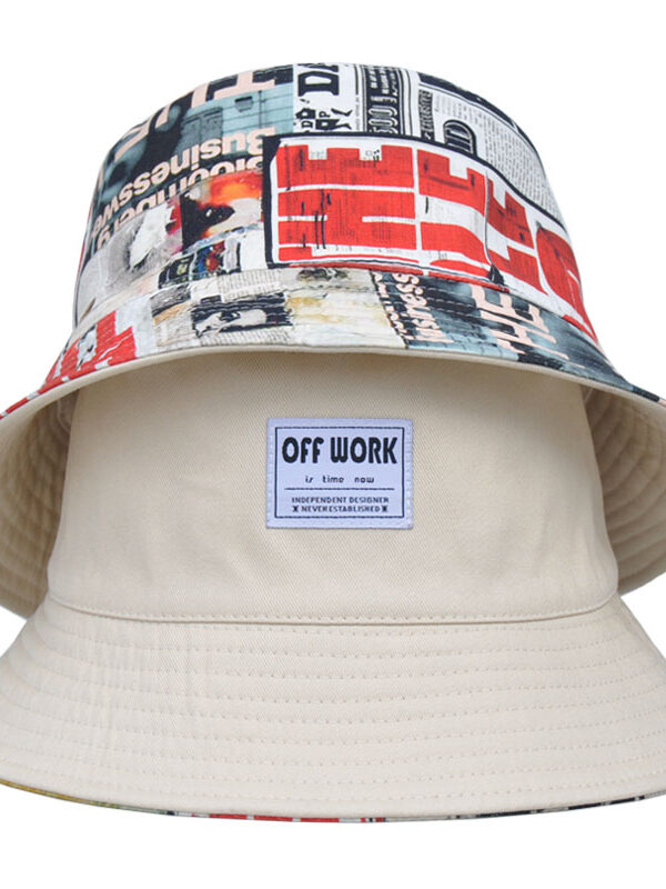 Magazine and Newspaper Reversible Bucket Hat